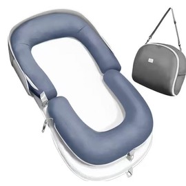 Portable Baby Lounger & Tummy Time with Zip-Up Carry Bag, Infant Support Cushion for Newborns to Toddlers