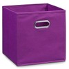 Zeller Storage Box, Microfiber, Purple, 28 x 28 x 28