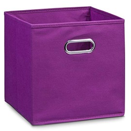Zeller Storage Box, Microfiber, Purple, 28 x 28 x 28 cm