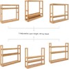Domax Bamboo Bathroom Shelf 3-Tier Wall Mount Storage Rack Multifunctional