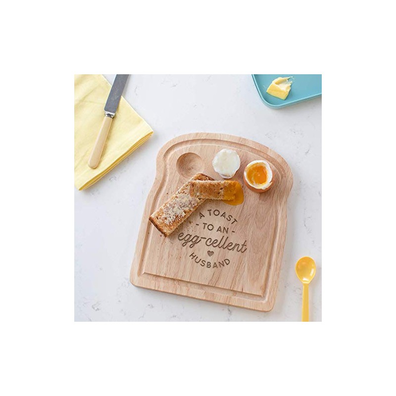 A Toast to an Egg-cellent Husband Breakfast Board - Unique