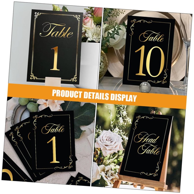MAGICLULU 1set Wedding Table Numbers Cards Double Sided Place Card