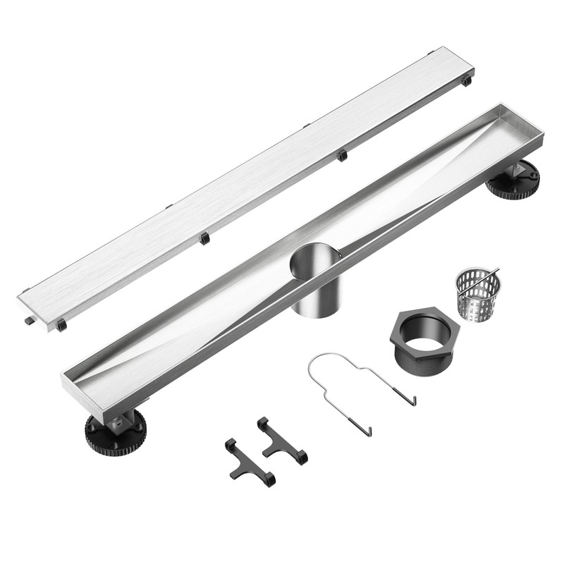 Neodrain 30-Inch Linear Shower Drain,with 2-in-1 Flat & Tile Insert