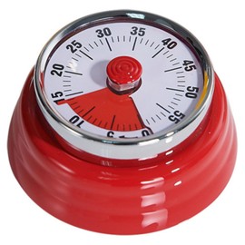 Tissting Visual Timer, 60-Minute Countdown Timer, Egg Timer Mechanical with Magnetic Base, Manual Countdown for Children, Study, Work, Cooking (Red)