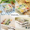 Snackle Box Container12-Compartment with Lid and Handle Square Multi-Capacity Divided