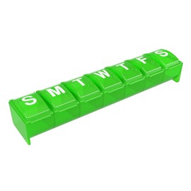EZY DOSE Pastillero Semanal Grande de Contorno Redondo con 7 Compartimentos