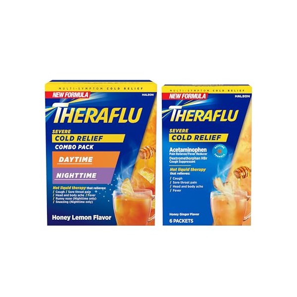 Theraflu Theraflu Severe Cold Relief Hot Liquid Powder Combo: 12ct