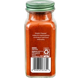 Simply Organic, Paprika Ground Certified Organic, 2.96 Ounce Container