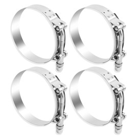 4PCS 3" T Bolt Hose Clamp Adjustable from 82-90mm,T Bolts Radiator Hose Clamps for Securing Various Hoses,Heavy Duty Hoses Clamps Car Accessories Suitable for 3" ID Pipes (3")
