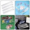 TOLIDA 4 PCS 25cm Clear Acrylic Playing Card Holder Stand