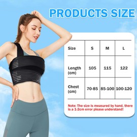 Yunlaishaocer Broken Rib Bandage, Elastic Rib Belt, Rib Bandage, Adjustable Breathable Rib Strap, Suitable for Broken Rib Bandage, Men, Women (L)