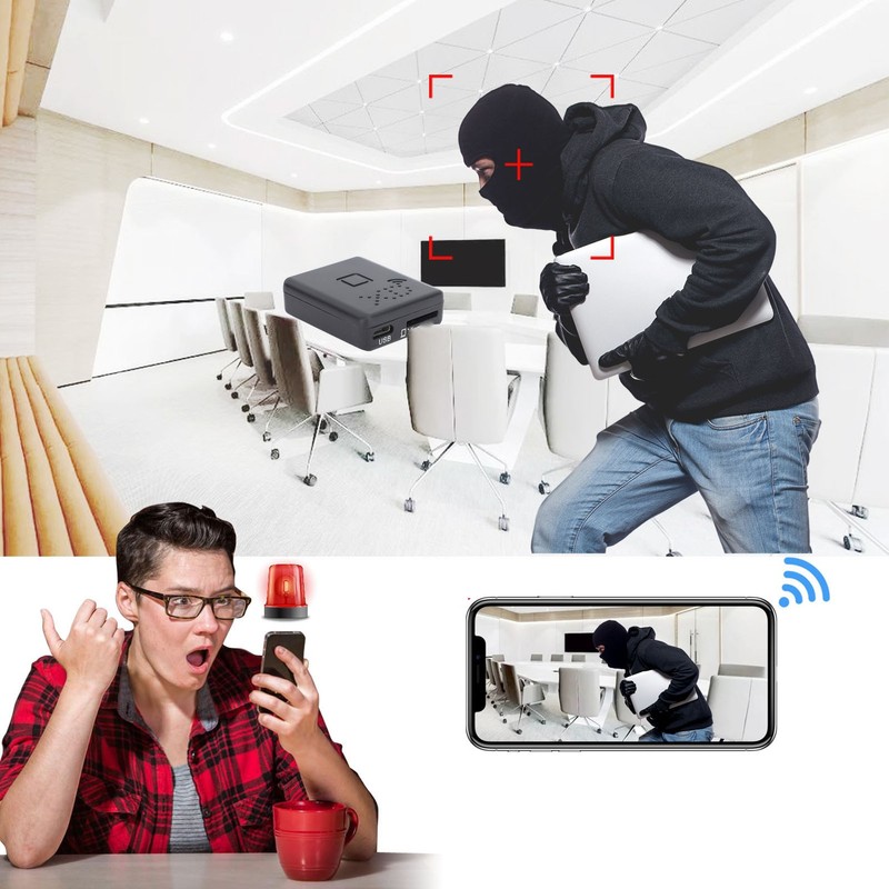 Mini WiFi Camera Micro USB PRI Human Detection Ultra Thin