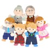 6Pcs Hand Puppet Set 11.8 Inch Soft Plush Family Members