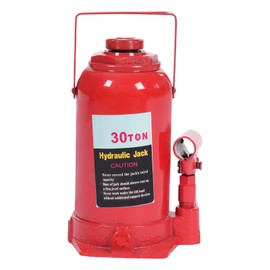 Hydraulic Welded Bottle Jack 30 Ton (66,138 lbs) Capacity for Auto Repair and House Lift, Red