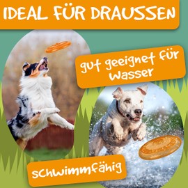 rootsnoot Frisbee for Dogs, Soft and Super Stable, Floatable, Especially Tooth, Gentle, Free from Harmful Substances (Neon - Orange)