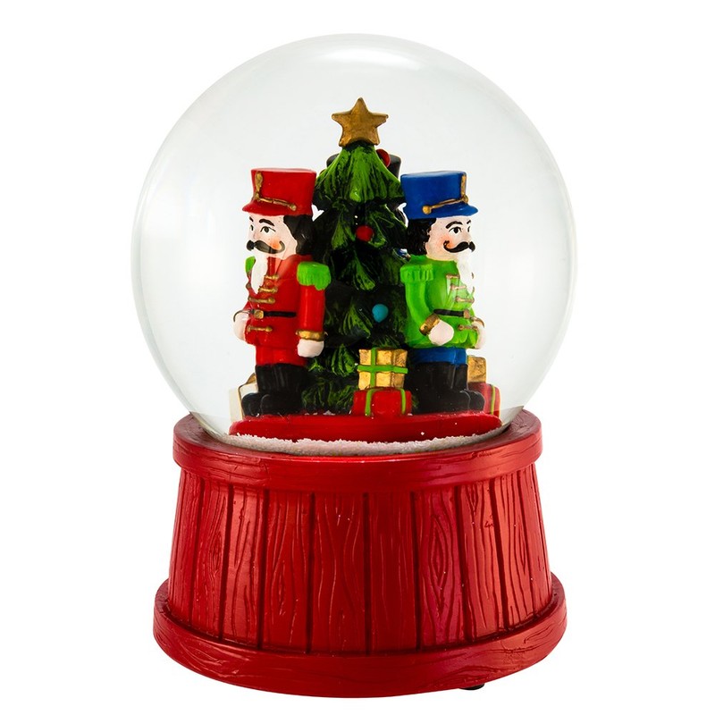 Kurt S. Adler J3257 100mm Wind-Up Musical Nutcracker Snow Globe