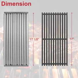 G369-0030-W2 Grill Grates for Charbroil TRU-Infrared 463644220 463642316 463632320 466642416 463675016 466642316 Gas Grill, 17 x 8 3/4 Cooking Grates Replacement for Nexgrill 720-0864