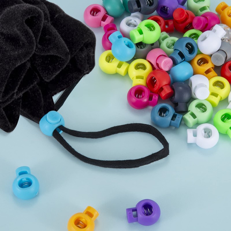 Colourful Cord Clamp Cord Locks Single Hole Spring Cord Locks