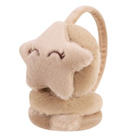 LONTG Earmuffs for Girls Boys Kids Fluffy Faux Fur Earmuffs Childrens Plush Ear Warmers Winter Warm Earmuffs Earflaps Ears Protection Cute Five-Pointed Star Earmuffs Headband Xmas Gift Birthday Gift