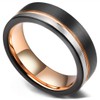 King Will LOOP Tungsten Carbide Wedding Band 6mm Rose Gold