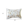 Homeroots 12" X 20" NATURAL & GOLD Cowhide Throw Pillow