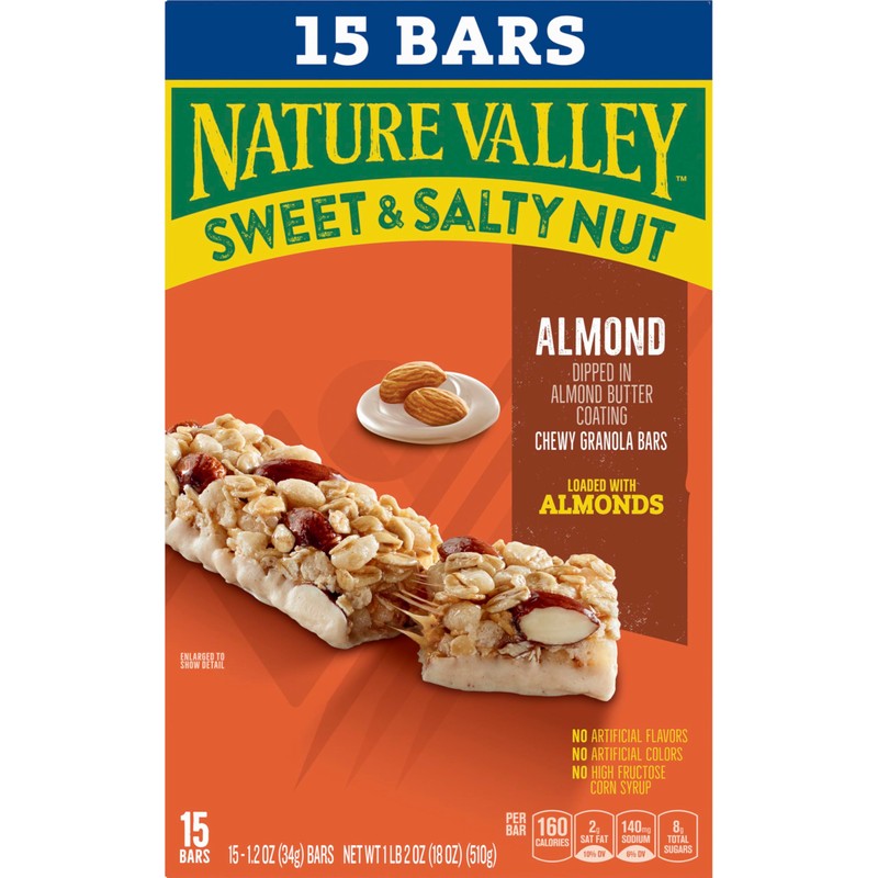Nature Valley Sweet and Salty Nut Granola Bars, Almond, 15