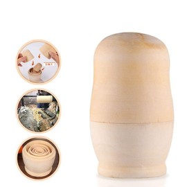 Russian Matryoshka Dolls, 5 Pieces Russian Wooden Dolls, Unpainted Russian Dolls, Matryoshka Dolls, Handmade in Russia, Matryoshka Blank Wooden Babushka Doll