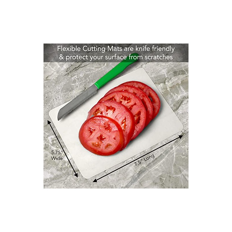 Cut N' Funnel Clear Flexible Plastic Cutting Board Mat, 2