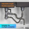 Rackickyer Sink Drain Pipe Kit, 2 Pack Flexible Drain Pipe