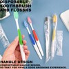 HAIFOTRVA 10Packs Disposable Toothbrushes with Floss,Single Use Individually Wrapped Disposable