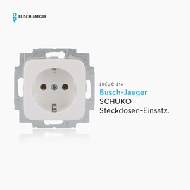 Busch-Jaeger 20EUC-214 SCHUKO-Steckdosen-Einsatz, weiß, Reflex SI