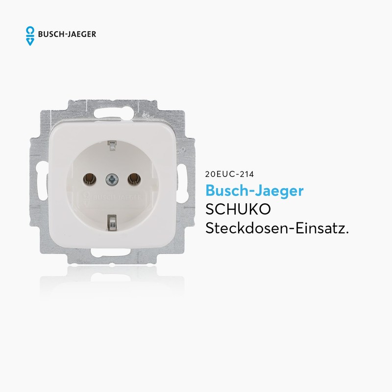 Busch-Jaeger 20EUC-214 SCHUKO-Steckdosen-Einsatz, weiß, Reflex SI