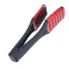 Chocople Twin Brush Straightening Brush Hair Brush (Black/Red)