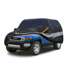 Holthly SUV Car Cover Custom Fit Toyota FJ Cruiser 2006-2017, 100% Waterproof Breathable Outdoor Car Covers, Sun Rain Dust Snow Protection. (Ships from US Warehouse)
