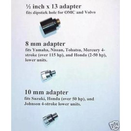 Green Services Outboard outdrive Lower Unit Pressure Tester  Adapter Kit 1/2 x 13, 8mm and 10mm