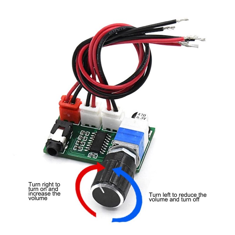 Lyaciomn 2X3W PAM8403 2.0Ch AUX Mini Digital Dual Channel Audio