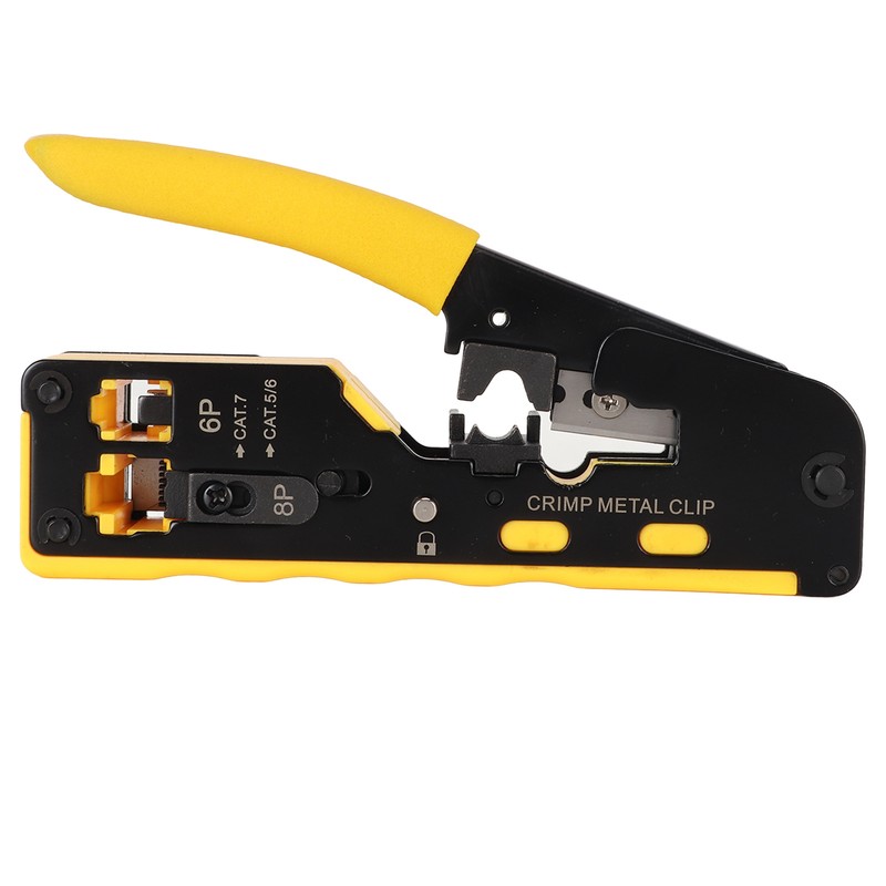 Ethernet Crimping Tool Adjustable Mode Anti Slip Texture Safety Lock