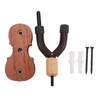 Violin Wall Mount with Bow Hook Wooden Viola Hanger Stand