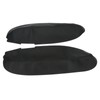 2pcs Front Door Panel Armrest Cover Black Artificial Leather Replacement
