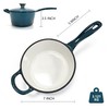 Davnjcka Enameled Cast Iron Saucepan, Non Stick Sauce Pan with