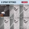Delta Faucet 6-Setting In2ition 2-in-1 Dual Shower Head with ProClean