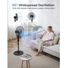 PELONIS 16" Oscillating Pedestal Stand Up Fan | Adjustable Height