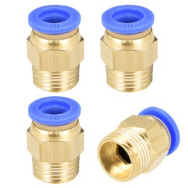 sourcing map Straight Pneumatic Push to Quick Connect Fittings G3/8 Male x 10mm Tube OD 4pcs