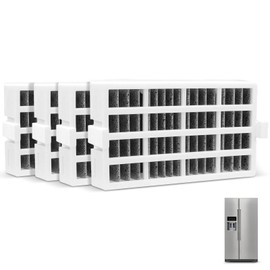 WRF736SDAM12 WRF736SDAM13 4-PACK Air Filter Replacement for Whirlpool Refrigerator WRF736SDAM14 WRF560SMHZ00 WRF560SMYB04 WRF560SMYM00 WRF560SMYM04 WRF560SMYM05 WRF560SMYW05 WRF736SDAB13 WRF736SDAB14
