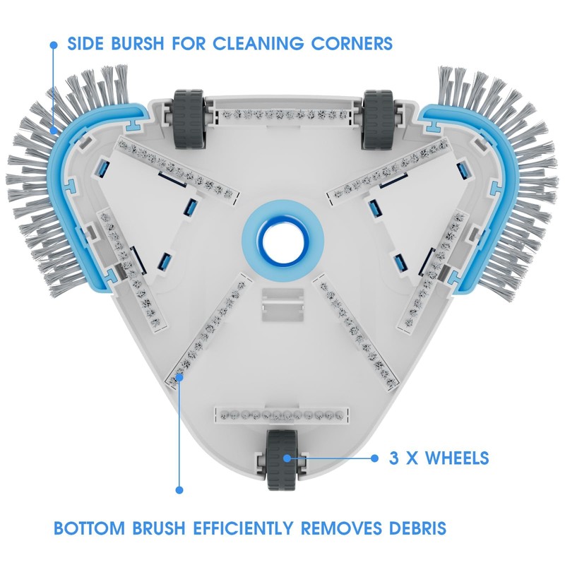 2025 Enhanced TidyMister Pool Vacuum Head with Wheels,Steering Handle Swimming