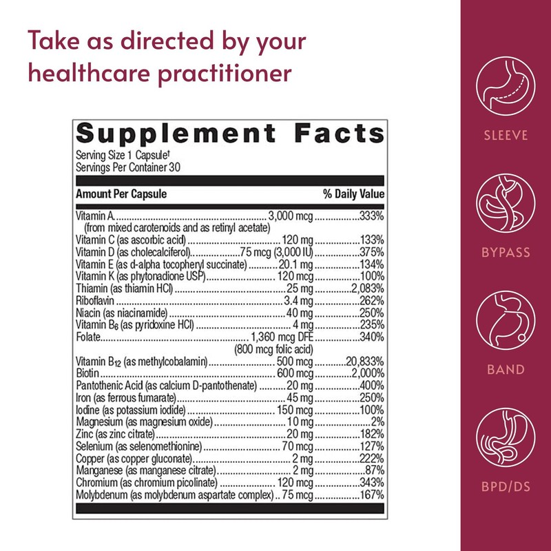 Bariatric Advantage Ultra Solo with Iron - Once-Per-Day Daily Multivitamin