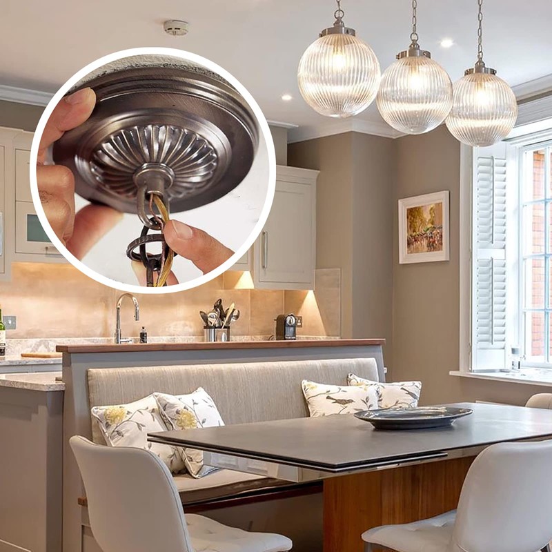 ECUDIS Light Fixture Cross Bar Kit, 1/4 IP Center Lamp