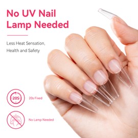 Makartt Solid Nail Gel: No Lamp Needed Nail Glue for Press On Nails Soft Acrylic Gel Nail Tips Fake Nails, Easy to Control Clear Nail Glue Gel for Nail Art DIY Home Manicure Pedicure 10ml