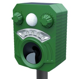 Animal Repellents Ultrasonic Outdoor with Motion Sensor LED Flash Light,Cat Repellent Outdoor Squirrel Deer Raccoon Skunk Rabbit Coyote Armadillo Deterrent for Patio Lawn Garden Yard