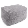 Round Pouf Ottoman 23 x 15 x 13 Inches, Memory